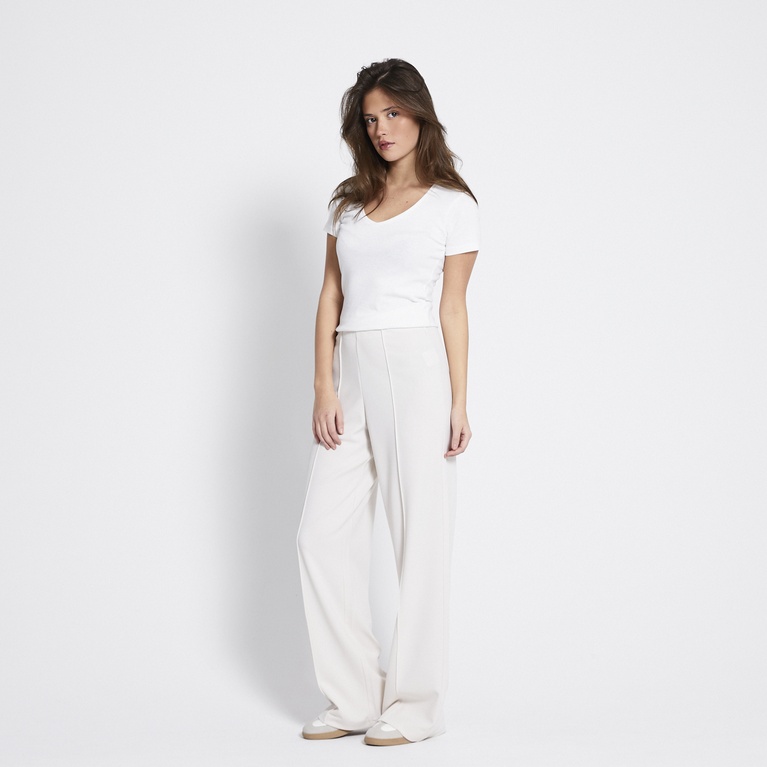 High waist wide dress pants "Tania" Ivory